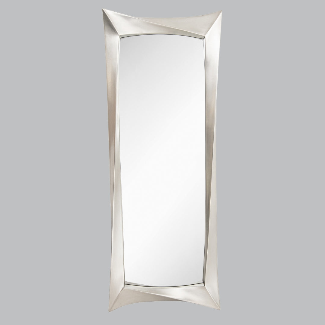 Designer Lighting Store Bronte Silver Leaf Rectangular Wall Mirror