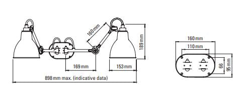 DCW Editions Lampe Gras No.204 dimensions