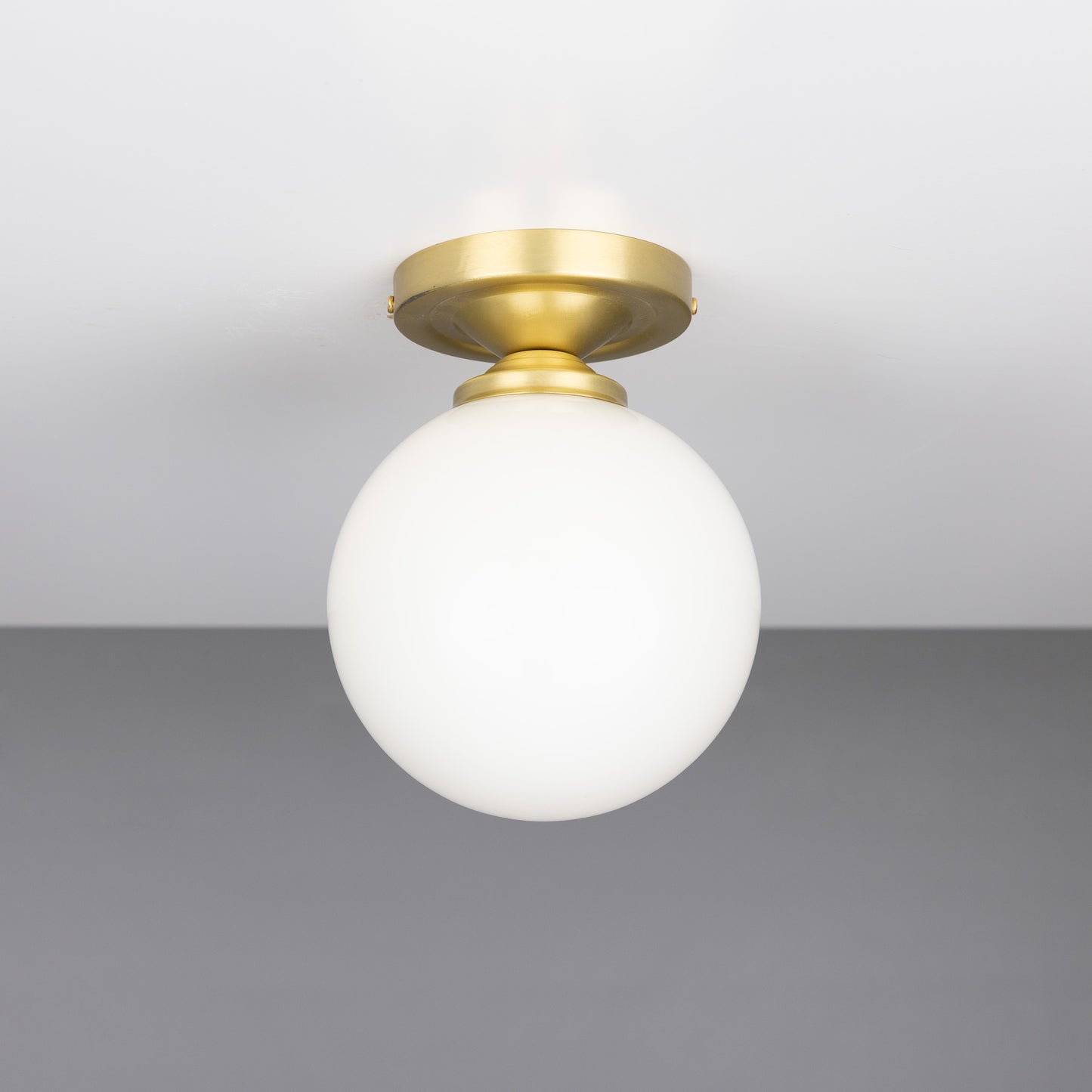 Yaounde Opal Globe Flush Ceiling Light